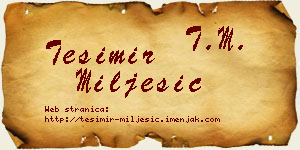 Tešimir Milješić vizit kartica